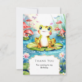 Niedlicher Frosch zum Geburtstag Dankeskarte