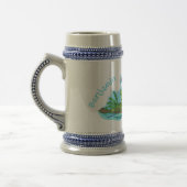 Niedlicher Froschfrosch Cartoon Bierglas (Links)