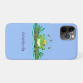 Niedlicher Froschfrosch Cartoon Case-Mate iPhone Hülle (Rückseite (Horizontal))