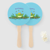 Niedlicher Froschfrosch Cartoon Fächer (Vorne und Hinten)