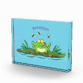 Niedlicher Froschfrosch Cartoon Fotoblock (Rechts)