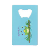 Niedlicher Froschfrosch Cartoon Geldbeutel Flaschenöffner (Vorderseite)