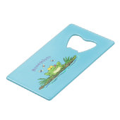 Niedlicher Froschfrosch Cartoon Geldbeutel Flaschenöffner (Vorderseite Schrägansicht)