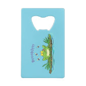 Niedlicher Froschfrosch Cartoon Geldbeutel Flaschenöffner (Rückseite)