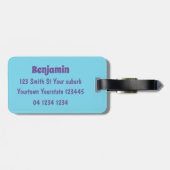 Niedlicher Froschfrosch Cartoon Gepäckanhänger (Rückseite horizontal)