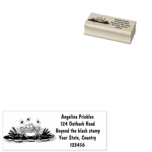 Niedlicher Froschfrosch Cartoon Gummistempel (Stempel)