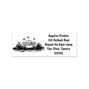Niedlicher Froschfrosch Cartoon Gummistempel