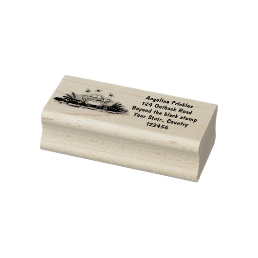 Niedlicher Froschfrosch Cartoon Gummistempel (Stempel)