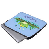 Niedlicher Froschfrosch Cartoon Laptopschutzhülle (Vorne Knopf)