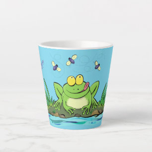 Niedlicher Froschfrosch Cartoon Milchtasse