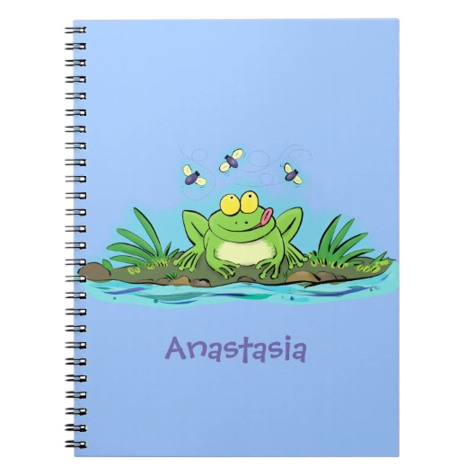 Niedlicher Froschfrosch Cartoon Notizblock (Vorderseite)