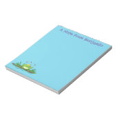 Niedlicher Froschfrosch Cartoon Notizblock (Rotiert)