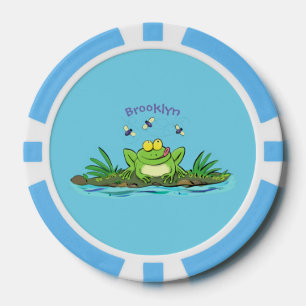 Niedlicher Froschfrosch Cartoon Pokerchips