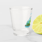 Niedlicher Froschfrosch Cartoon Schnapsglas (Links)