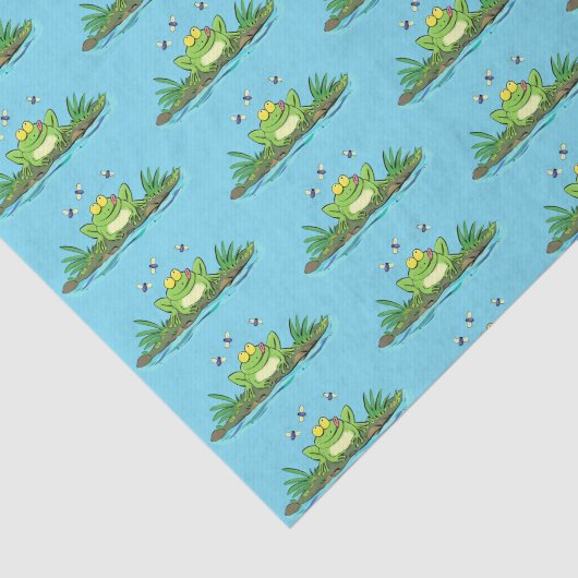 Niedlicher Froschfrosch Cartoon Seidenpapier (Ausschnitt)