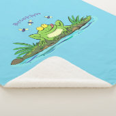 Niedlicher Froschfrosch Cartoon Sherpadecke (3/4)