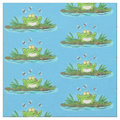 Niedlicher Froschfrosch Cartoon Stoff (Nahaufnahme)