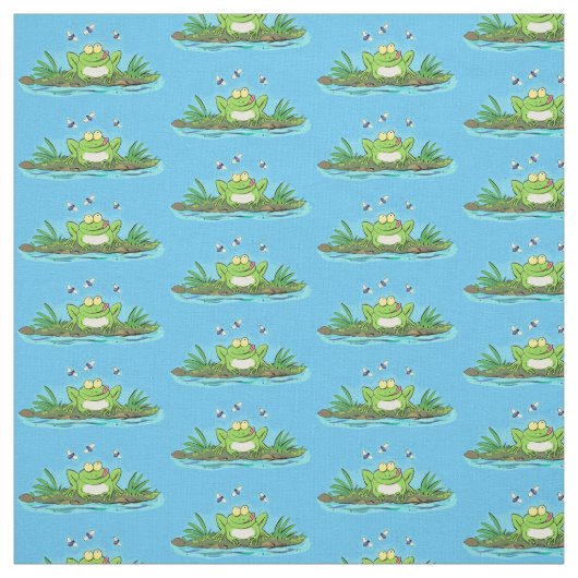 Niedlicher Froschfrosch Cartoon Stoff (Muster)
