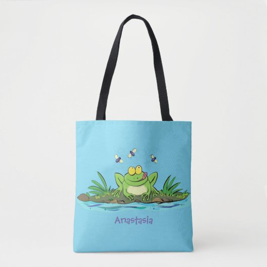 Niedlicher Froschfrosch Cartoon Tasche (Vorderseite)