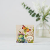 Niedlicher Froschfrosch Quadratische Visitenkarte (Stehend Vorderseite)