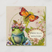 Niedlicher Froschfrosch Quadratische Visitenkarte (Vorderseite)