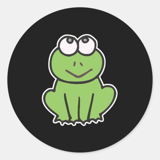 niedlicher Froschfrosch Runder Aufkleber (Vorderseite)
