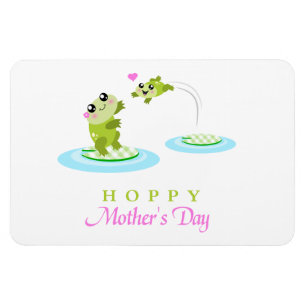 Niedlicher Froschhoppy Glückstag Muttertag Magnet