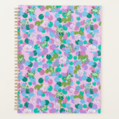 Niedlicher Froschkunstplaner mit rosa Hintergrund Planer (Vorderseite)