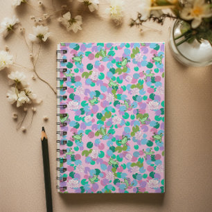 Niedlicher Froschkunstplaner mit rosa Hintergrund Planer