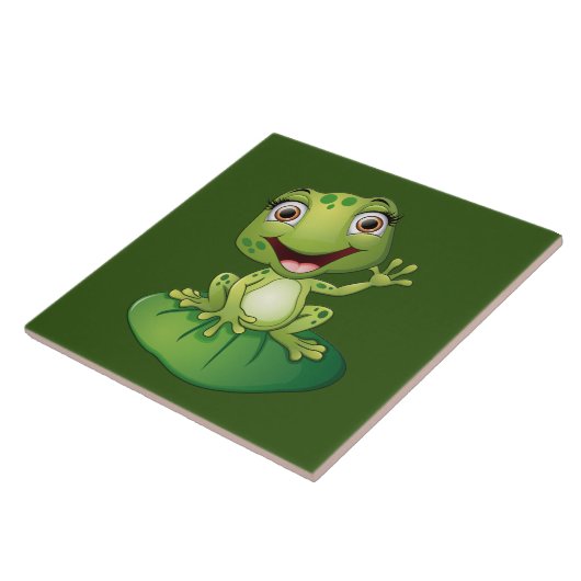 niedlicher Froschliebling Fliese (Seite)