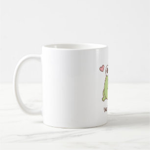 Niedlicher Froschprinz Gewartet für Liebe Kaffeetasse