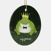 Niedlicher Froschprinz mit benutzerdefinierter Tex Keramik Ornament (Rechts)