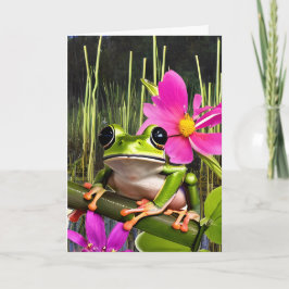 Niedlicher Froschpuff Toad zum Geburtstag Karte