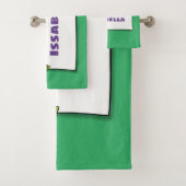 Niedlicher Froschsigne Cartoon Abbildung Badhandtuch Set (Insitu)