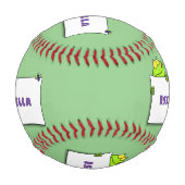 Niedlicher Froschsigne Cartoon Abbildung Baseball (Vorderseite)