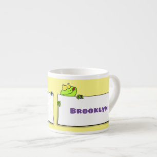 Niedlicher Froschsigne Cartoon Abbildung Espressotasse