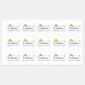 Niedlicher Froschsigne Cartoon Abbildung Etiketten (Blatt)