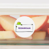 Niedlicher Froschsigne Cartoon Abbildung Etiketten (Befestigt)