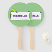 Niedlicher Froschsigne Cartoon Abbildung Fächer (Vorne und Hinten)