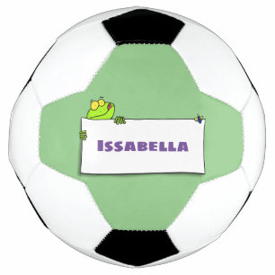 Niedlicher Froschsigne Cartoon Abbildung Fußball
