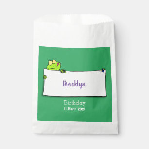 Niedlicher Froschsigne Cartoon Abbildung Geschenktütchen