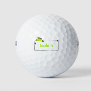 Niedlicher Froschsigne Cartoon Abbildung Golfball
