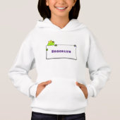 Niedlicher Froschsigne Cartoon Abbildung Hoodie (Vorderseite)