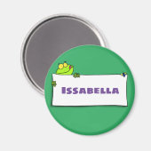 Niedlicher Froschsigne Cartoon Abbildung Magnet (Vorderseite/Rückseite)