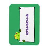 Niedlicher Froschsigne Cartoon Abbildung Magnet (Vertikal)