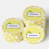Niedlicher Froschsigne Cartoon Abbildung Pokerchips (Stapel)