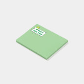 Niedlicher Froschsigne Cartoon Abbildung Post-it Klebezettel (angewinkelt)