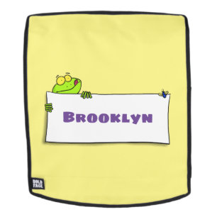 Niedlicher Froschsigne Cartoon Abbildung Rucksack