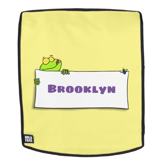 Niedlicher Froschsigne Cartoon Abbildung Rucksack (Abnehmbare Front)