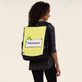Niedlicher Froschsigne Cartoon Abbildung Rucksack (Ausgewaschen)